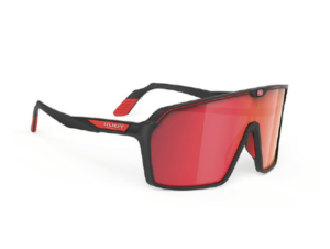 LENTES SPINSHIELD / NEGRO MATE MICA MULTI ROJA